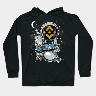 Astronaut Drummer Binance BNB Coin To The Moon Crypto Token Cryptocurrency Blockchain Wallet Birthday Gift For Men Women Kids Hoodie